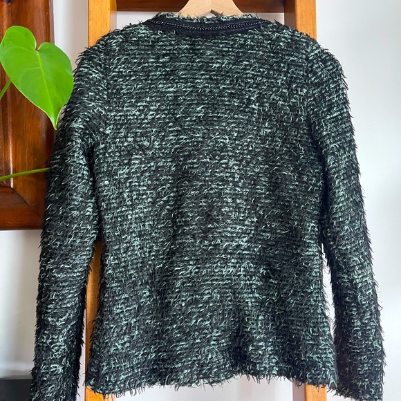 Maison Scotch SZ 1 Mint and Black Eyelash Jacket! - Picture 12 of 12